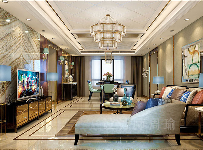 黄色网站摸胸浪潮av世纪江尚三室两厅168平装修设计效果欣赏